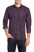 Men's Jared Lang Paisley Print Sport Shirt - Blue