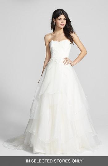 Women's Hayley Paige Mila Strapless Silk Organza Wedding Dress