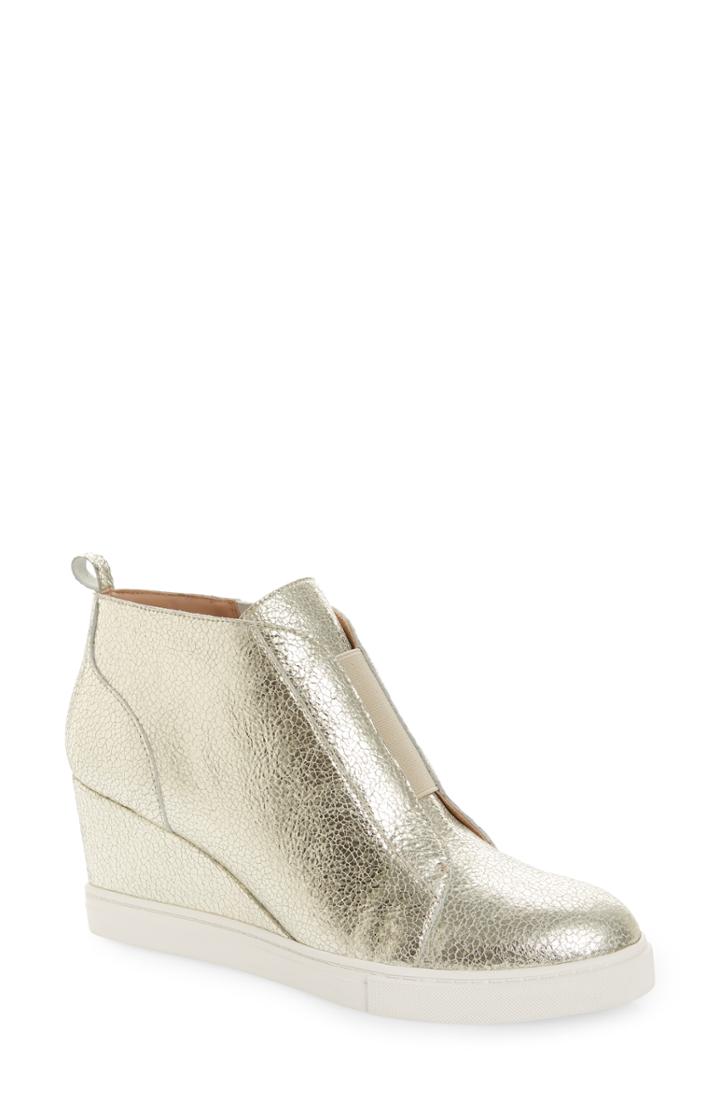 Women's Linea Paolo Felicia Ii Wedge Bootie .5 M - Metallic