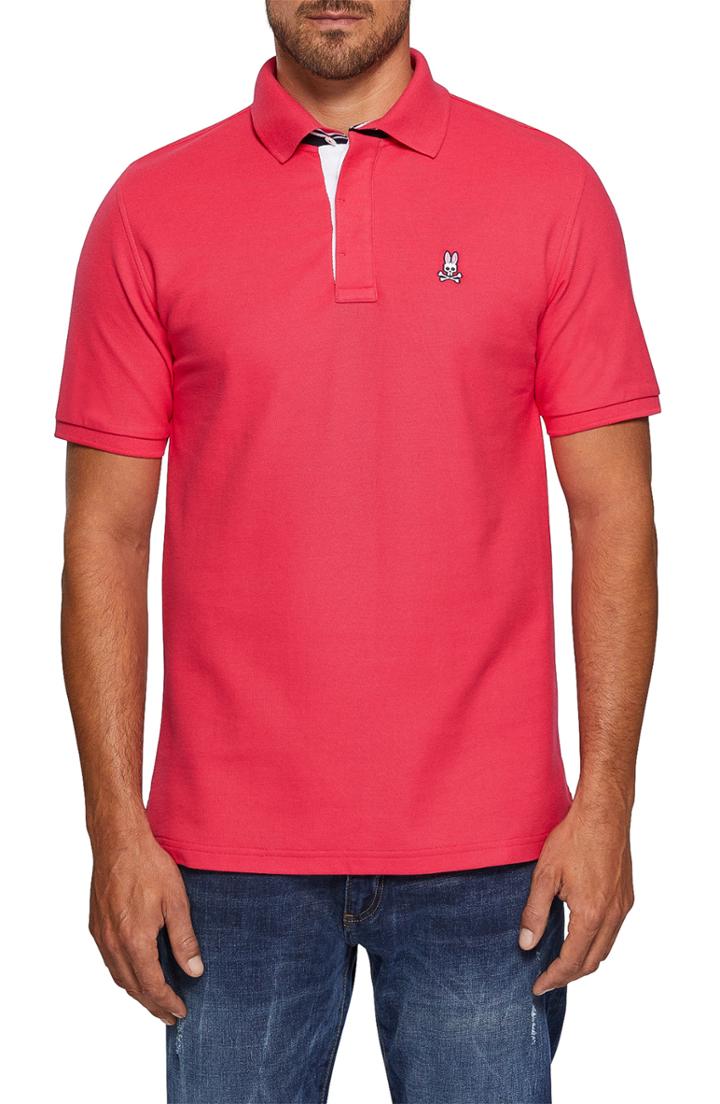 Men's Psycho Bunny Alton Pique Polo (s) - Red