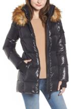 Women's S13 Gramercy Faux Fur Trim Down Puffer Jacket - Black