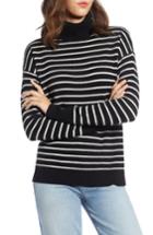 Women's Halogen Cashmere Turtleneck Sweater, Size - Black