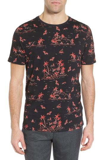 Men's Ted Baker London Lamp Island Print T-shirt (m) - Blue