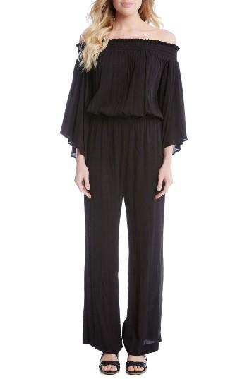 Women's Karen Kane Smocked Off The Shoulder Jumpsuit
