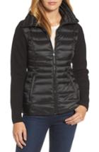 Women's Vince Camuto Mixed Media Down Jacket - Black