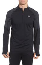 Men's Under Armour Threadborne Quarter Zip Performance T-shirt, Size - Black