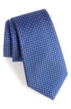 Men's Calibrate Optical Dot Silk Tie, Size - Blue