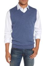 Men's Nordstrom Men's Shop Merino Wool Sweater Vest - Blue