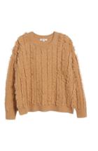 Women's Madewell Fringe Stripe Pullover Sweater
