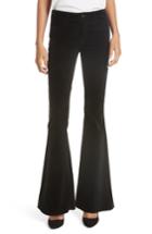 Women's L'agence Solana Velvet Flare Pants - Black