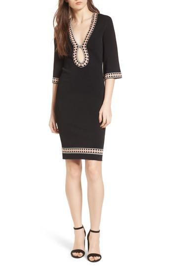 Women's Sentimental Ny Body-con Sweater Dress - Black