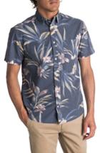 Men's Quiksilver Longa Locka Print Woven Shirt - Blue