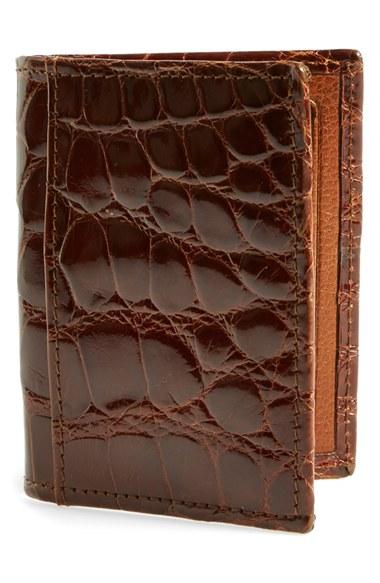 Men's Martin Dingman 'joseph' Genuine American Alligator Leather Id Wallet - Metallic