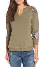 Women's Wit & Wisdom Embroidered Sweater - Green