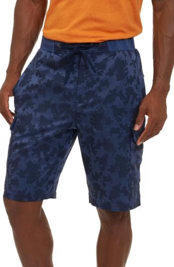 Men's Robert Graham Anish Camo Cargo Shorts - Blue