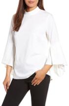 Women's Pleione Ruffle Sleeve Poplin Shirt - White
