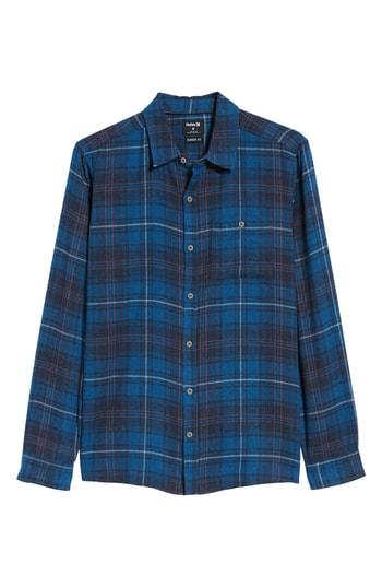 Men's Hurley Kurt Plaid Flannel Shirt, Size - Blue
