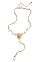 Women's Bp. Imitation Pearl & Flower Drop Necklace