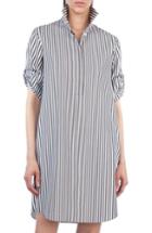 Women's Akris Punto Stripe Cotton Shirtdress