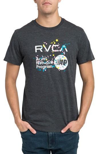 Men's Rvca Dmote Anp T-shirt, Size - Black
