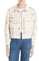 Women's Rebecca Taylor Floral Denim Jacket