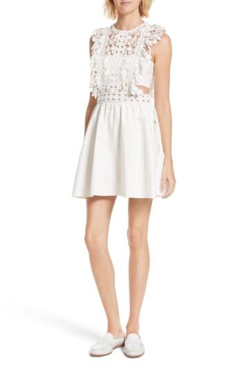 Women's Self-portrait Floral Vine Minidress