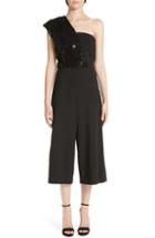 Women's Haney Zoie Sequin One-shoulder Jumpsuit - Black