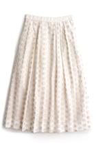 Women's J.crew Fringe Dot Midi Skirt - Blue