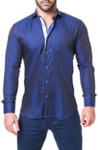 Men's Maceoo Einstein Addition Trim Fit Sport Shirt (xl) - Blue