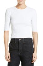 Women's Vince Rib Knit Crop Pullover - White