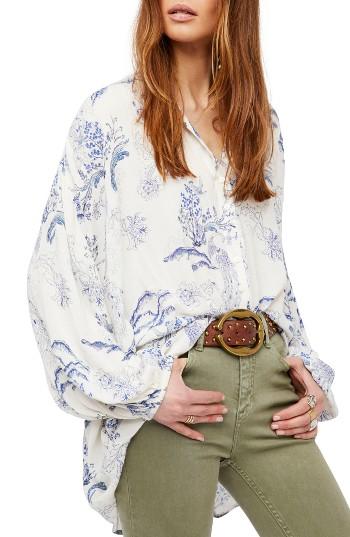 Women's Free People Metallic Blooms Top - Ivory