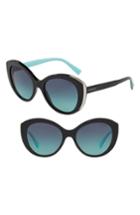 Women's Tiffany & Co. Diamond Point 54mm Gradient Round Sunglasses - Black Gradient