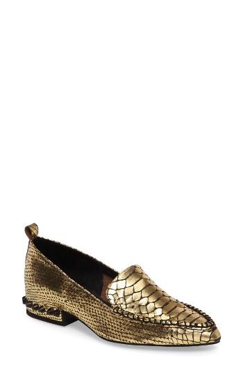 Women's Jeffrey Campbell Barnett Studded Loafer M - Metallic