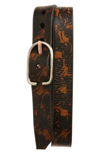 Men's Cause & Effect Tortoiseshell Leather Belt - Brown/ Black