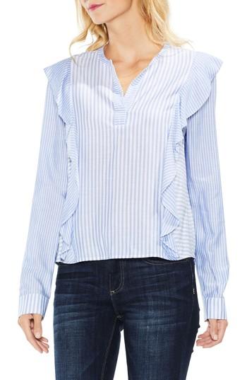 Women's Two By Vince Camuto Mix Stripe Ruffle Top - Blue