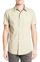 Men's Original Paperbacks 'torino' Short Sleeve Woven Shirt - Green