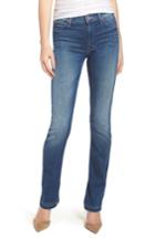 Women's Mother The Rascal Released Hem Straight Leg Jeans - Blue