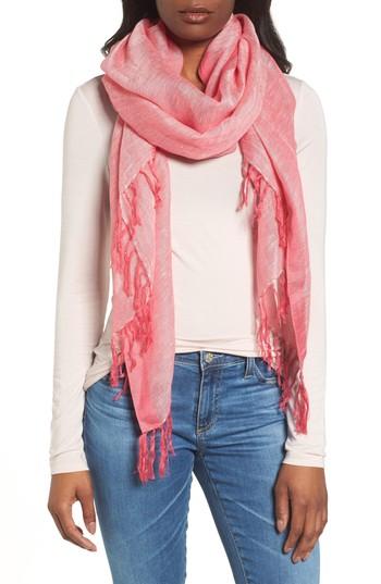 Women's Caslon Cross Dye Scarf, Size - Pink