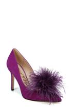 Women's Sam Edelman Haide Feather Pompom Pump .5 M - Purple