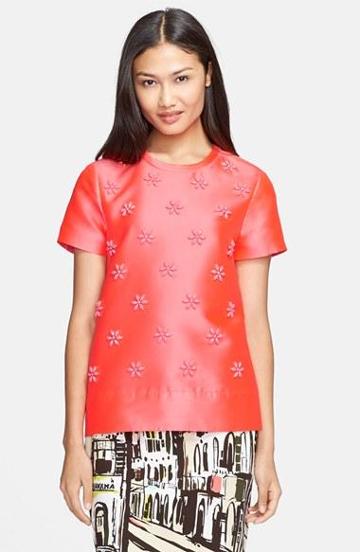 Kate Spade New York 'floral Cluster Popover' Embellished Top