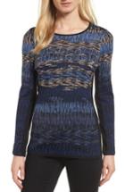 Women's Nic+zoe Verona Jacquard Pullover - Blue