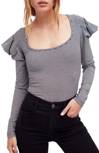 Women's Free People Penelope Ruffle Tee - Black