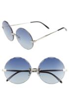 Women's Wildfox Starlight 62mm Oversize Round Sunglasses - Silver/ Grey-blue Gradient