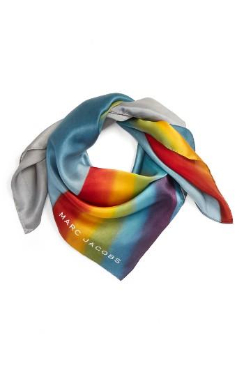 Women's Marc Jacobs Rainbow Square Silk Scarf