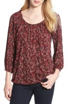 Women's Michael Kors Bandana Peasant Top - Black