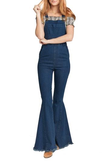 Women's Show Me Your Mumu Flare Overalls - Blue