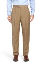 Men's Linea Naturale Pleated Microfiber Dress Pants - Brown