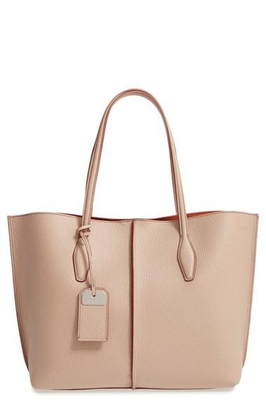 Tod's 'medium Joy' Leather Shopper - White