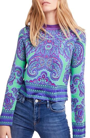 Women's Free People New Age Crewneck Sweater - Burgundy