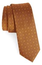 Men's The Tie Bar Geo Key Geometric Silk Tie, Size - Orange